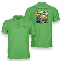 Thumbnail for VINTAGE G4054 - The Last Biplane - Double-Side Polo T-Shirt design on lightgreen