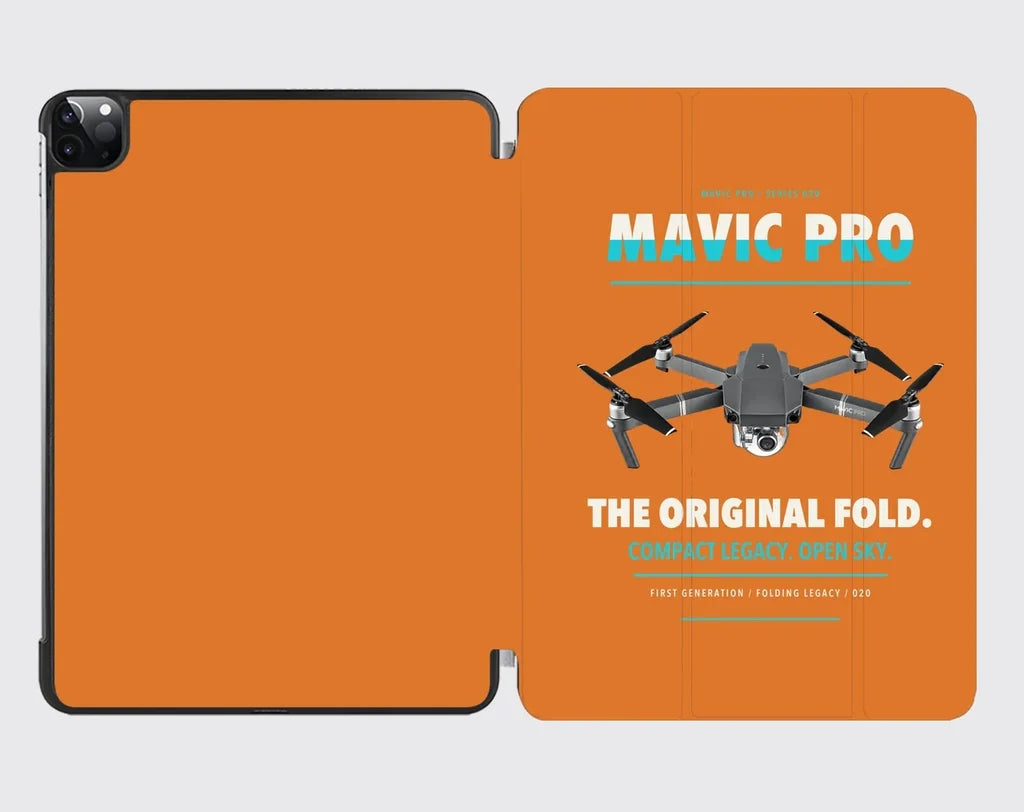 DJI Mavic Pro design on orange ipad tablet case
