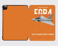 Thumbnail for Eurofighter Typhoon FGR4 design on orange ipad tablet case