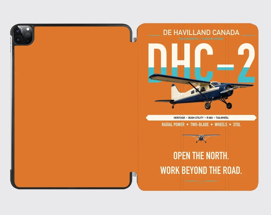 DHC-2 Beaver Mk I design on orange ipad tablet case