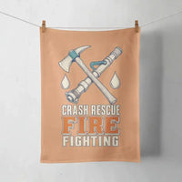 Thumbnail for Crash Rescue Fire Fighting design on orange towel
