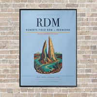 Thumbnail for Roberts Field RDM — Redmond vertical canvas print - framed - light blue background