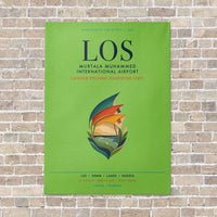Thumbnail for Murtala Muhammed International Airport LOS vertical canvas print - no frame - light green background