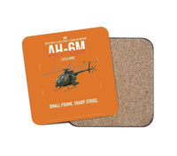 Thumbnail for MD AH-6M Little Bird design on orange 1 piece coaster