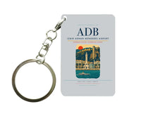 Thumbnail for Izmir Adnan Menderes Airport ADB Key Chain design on light gray key chain