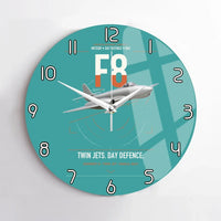 Thumbnail for Gloster Meteor F8 design on turquoise no frame wall clock