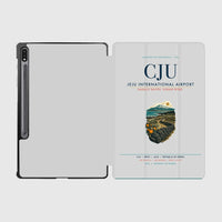 Thumbnail for Jeju International Airport (CJU) design on light gray samsung tablet tablet case