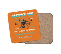 Thumbnail for DJI Matrice 400 design on orange 1 piece coaster