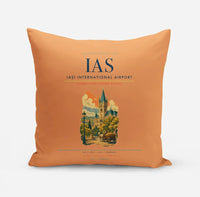 Thumbnail for Iași International Airport (IAS) design on orange pillow