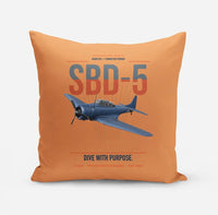 Thumbnail for SBD-5 Dauntless design on orange pillow