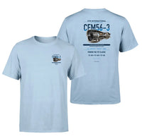 Thumbnail for CFM56-3 design on light blue t shirt