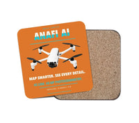 Thumbnail for Parrot ANAFI Ai design on orange 1 piece coaster