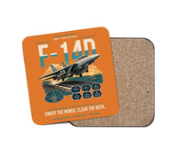 Thumbnail for F-14D Tomcat design on orange 1 piece coaster