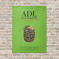 Thumbnail for Adelaide Airport ADL vertical canvas print - no frame - light green background