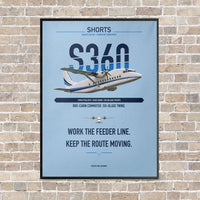 Thumbnail for Shorts 360-300 vertical canvas print - framed - light blue background
