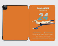 Thumbnail for Bombardier Learjet 24 design on orange ipad tablet case
