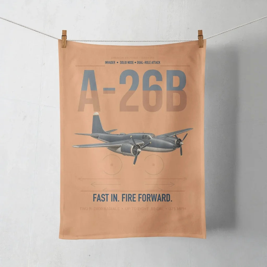 A-26B Invader design on orange towel