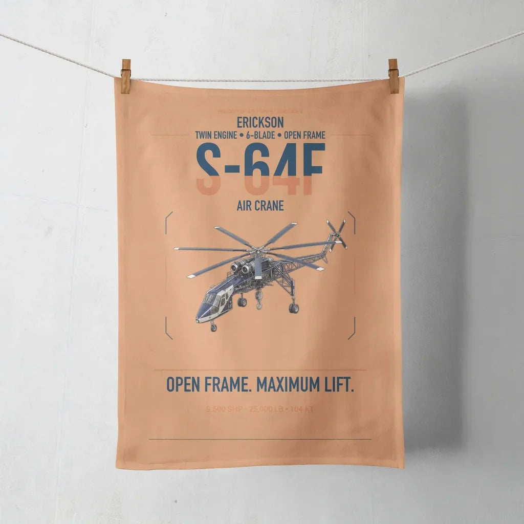 Erickson S-64F Air Crane design on orange towel