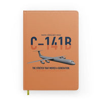 Thumbnail for C-141B Starlifter design on orange notebook