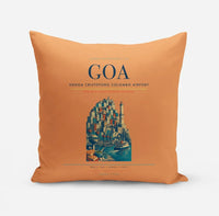 Thumbnail for Genoa Cristoforo Colombo Airport (GOA) design on orange pillow