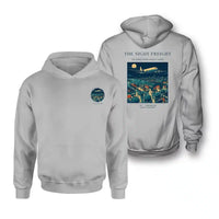 Thumbnail for VINTAGE G4111 - The Night Freight - Double-Side Hoodie design on lightgray double side