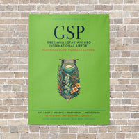 Thumbnail for Greenville-Spartanburg International Airport GSP vertical canvas print - no frame - light green background