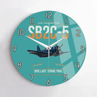 Thumbnail for SB2C-5 Helldiver design on turquoise no frame wall clock