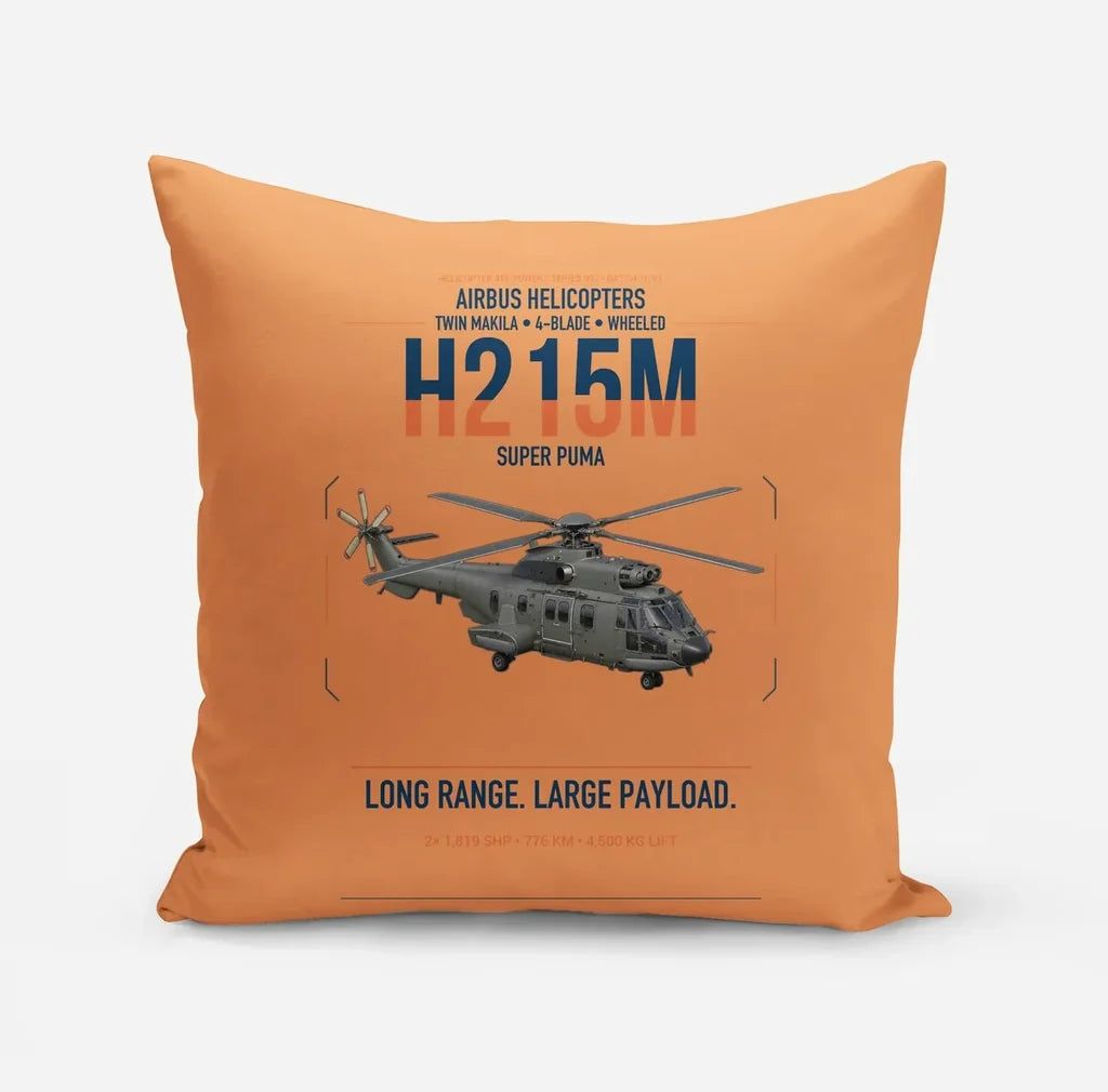 Airbus H215M design on orange pillow