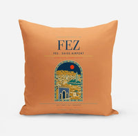 Thumbnail for Fes (FEZ) design on orange pillow