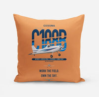 Thumbnail for Cessna A188B AgTruck design on orange pillow