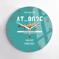 Thumbnail for Air Tractor AT-802F design on turquoise no frame wall clock