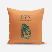 Thumbnail for Rovaniemi Airport (RVN) design on orange pillow