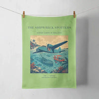 Thumbnail for VINTAGE G4369 - The Shipwreck Spotters - Designed Towels design on lightgreen