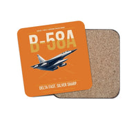 Thumbnail for B-58A Hustler design on orange 1 piece coaster