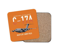Thumbnail for C-17A Globemaster III design on orange 1 piece coaster