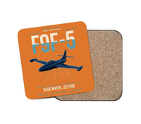 Thumbnail for F9F-5 Panther design on orange 1 piece coaster