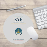 Thumbnail for Syracuse Hancock International Airport (SYR) design on light gray round mouse pad
