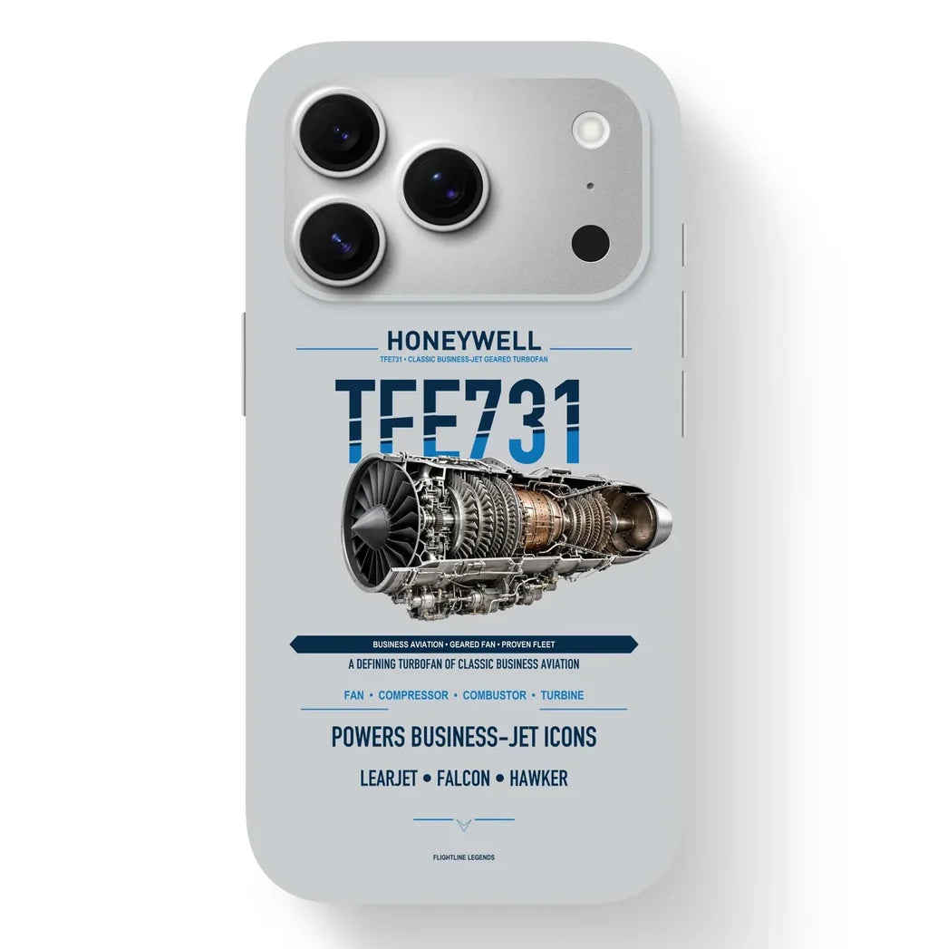 TFE731 Case design on light gray iphone case