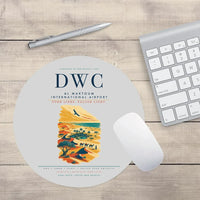 Thumbnail for Al Maktoum International Airport (DWC) design on light gray round mouse pad