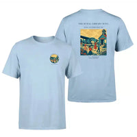 Thumbnail for VINTAGE G4392 - The Rural Library Wing - Double-Side T-Shirt design on lightblue double side t shirt