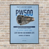 Thumbnail for PW500 vertical canvas print - framed - light blue background