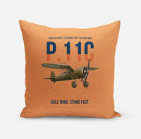 Thumbnail for PZL P.11c design on orange pillow