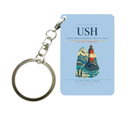 Thumbnail for Malvinas Argentinas International Airport (USH) design on light blue key chain
