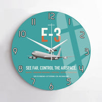 Thumbnail for E-3 Sentry AWACS design on turquoise no frame wall clock