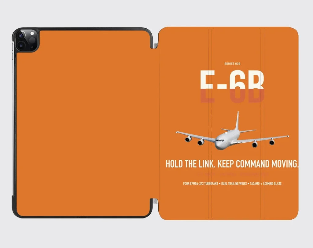 E-6B Mercury design on orange ipad tablet case