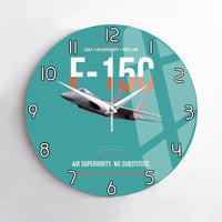 Thumbnail for F-15C Eagle Air Superiority No Substitute design on turquoise no frame wall clock