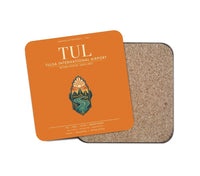 Thumbnail for Tulsa International Airport (TUL) design on orange 1 piece coaster