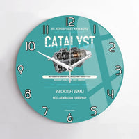 Thumbnail for CATALYST design on turquoise no frame wall clock