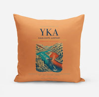 Thumbnail for Kamloops Airport (YKA) design on orange pillow