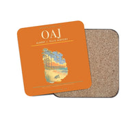 Thumbnail for Albert J. Ellis Airport (OAJ) design on orange 1 piece coaster